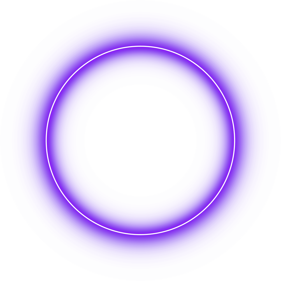 Violet Neon round frame. Shining circle banner. Vector illus